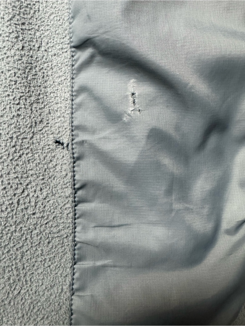 The North Face Denali Fleece Jacket Mens M Gray Yellow Full Zip Gorpcore Zip - Picture 4 of 7